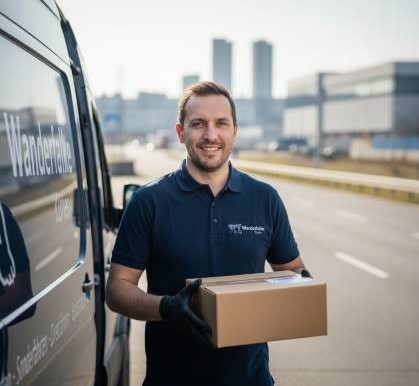 Lieferung von Paketen oder persönlichen Gegenständen - Lieferung direkt an die Tür. Lieferung am gleichen Tag.